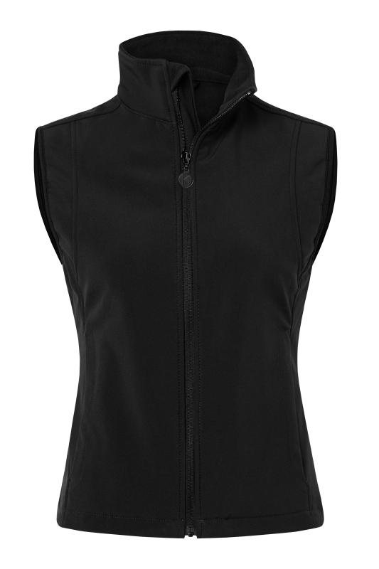 KARLOWSKY Damen Softshellweste Classic – schwarz (Front)