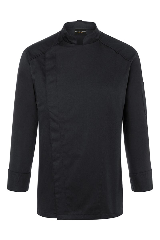 KARLOWSKY Langarm Herren-Kochjacke Noah – schwarz (Front)