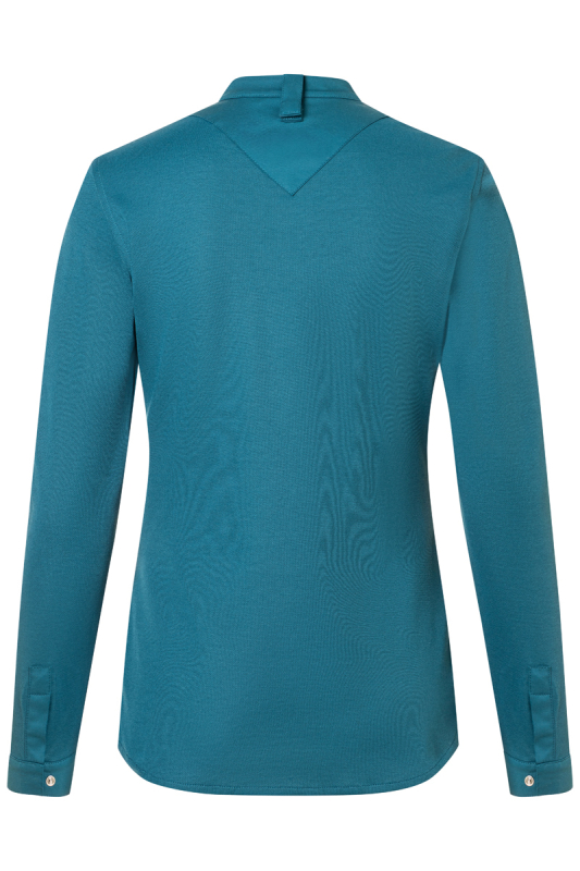 DIAMOND CUT® Langarm Damen-Kochjacke Avantgarde – dunkelpetrol (Rücken)