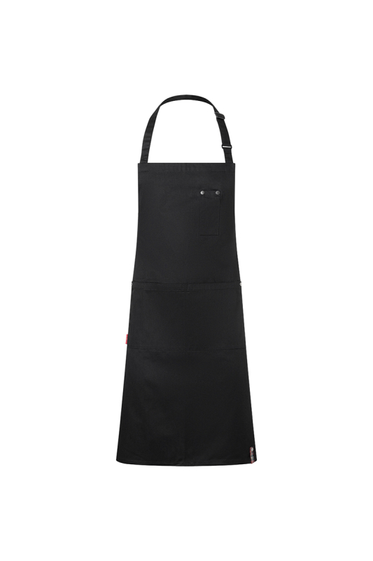 ROCK CHEF® Latzschürze Stage2 – schwarz (Front)