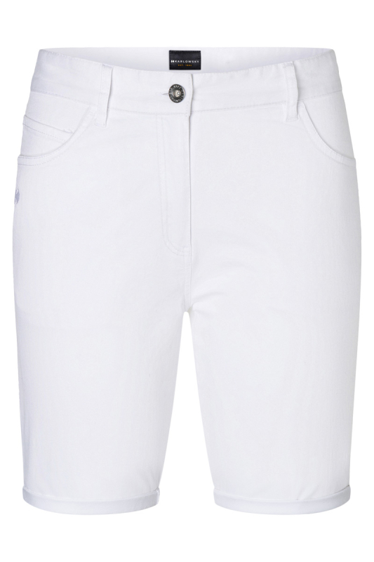 KARLOWSKY Herren 5-Pocket-Shorts Classic-Stretch – weiß (Front)