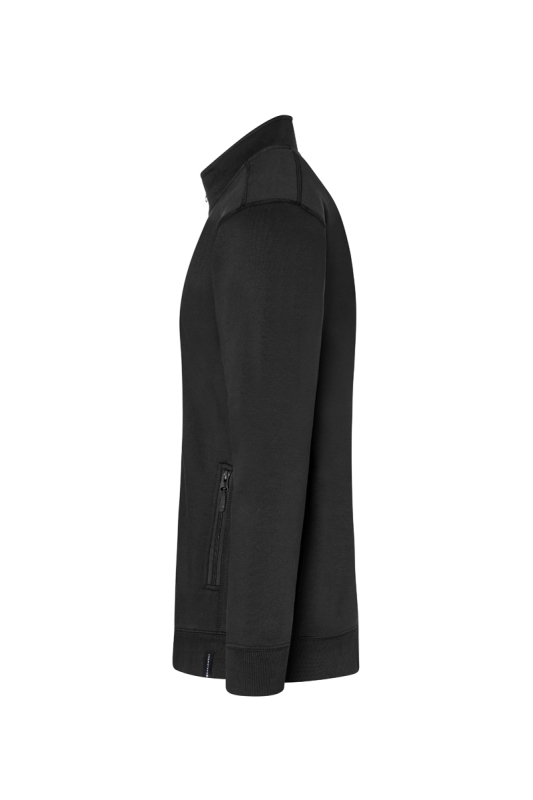 KARLOWSKY Herren Sweatjacke Soft-Face – schwarz (Seite links)