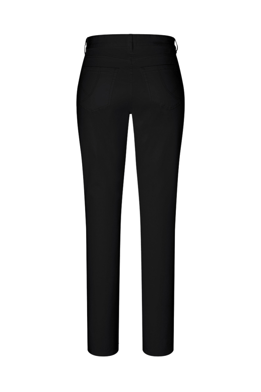 KARLOWSKY Damen 5-Pocket-Hose Classic-Stretch – schwarz (Rücken)
