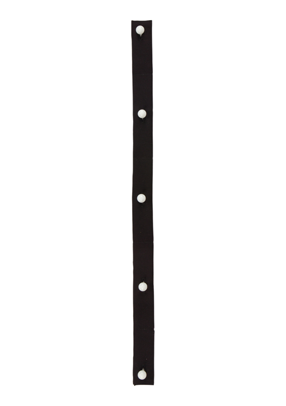 KARLOWSKY Knopfleiste 5-Loch für Kochjacken Herren – schwarz (Front)